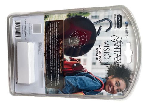 Bocina Portátil De Carlos Santana Bluetooth Vision Agua Resi Negro