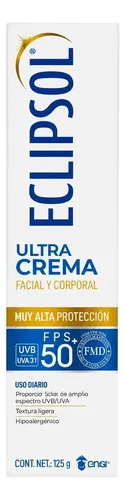 Protector Solar Eclipsol Muy Alta Fps 50+ Ultra Crema 125g