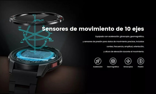 Smartwatch Mibro Watch Gs Active 1.3'' Amoled Gps 5atm Bluetooth Batería 20 Días Negro Compatible Android | iPhone Notificaciones Deportivo