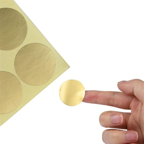200 Pegatinas Doradas Hojas 5 Cm Lunares Pegatinas Stick 510