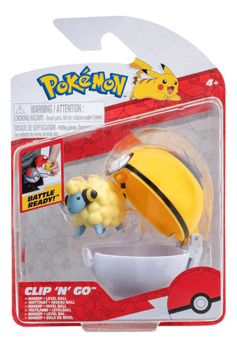 Set Clip N Go Figura Mareep Con Pokebola - Pokemon
