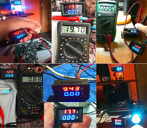 Voltímetro Amperímetro Medidor Digital Led 10a 12v 24v 100v