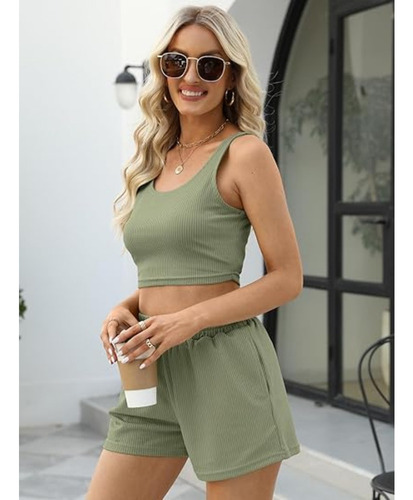 Sets De Moda Casual Sin Mangas, Ropa + Pantalones