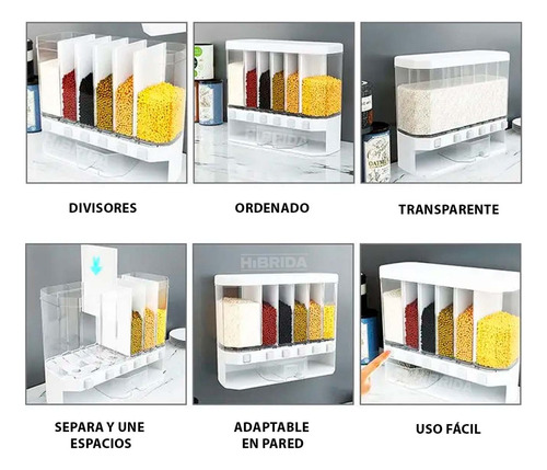 Dispensador De Alimentos Almacena Menestras Cocina Cereales