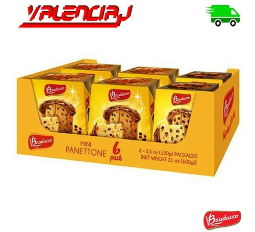 Imagen 2 de 5 de 6 Bauducco Panettones Minis 100g X 6 - g a $64