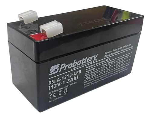 Ba Teria 12v 1,3ah Probattery Luces Emergencia Iluminacion