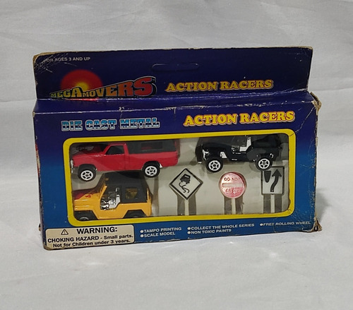 Carritos Megamovers Die Cast Metal  Action Racers Vintage