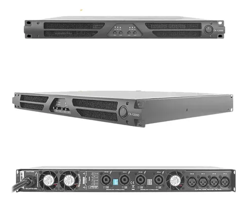 Amplificador De Audio Bunker Tx-12000 12000w 4 Canales Negro 12 Kw ...