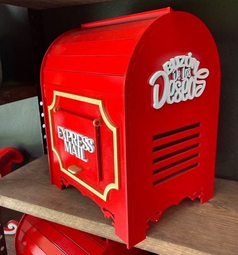 Buzón Deseos Para Santa Decoración Navidad Para Niños Rojo