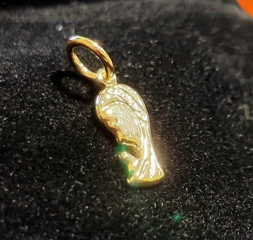 Conjunto Cadena Oro 18 Kilates Cubana 45x2, Dije Virgen Niña