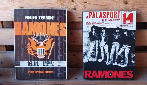 Ramones Cuadros Lote X 2 Afiche Vivo Europa Regalados !!!