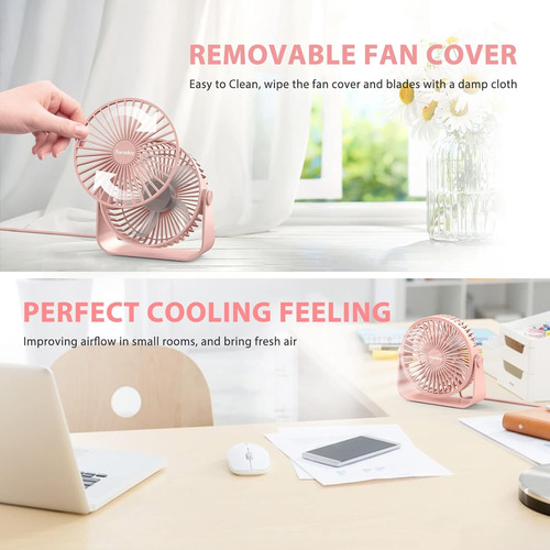 Ventilador Faraday Usb, Con Rotación De 360 Grados, 12.7cm