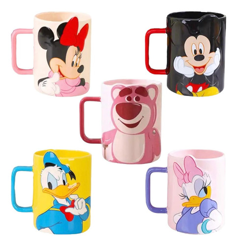 Mug Mickey, Minnie Mouse Pato Donald Pata Daisy Lotso X5