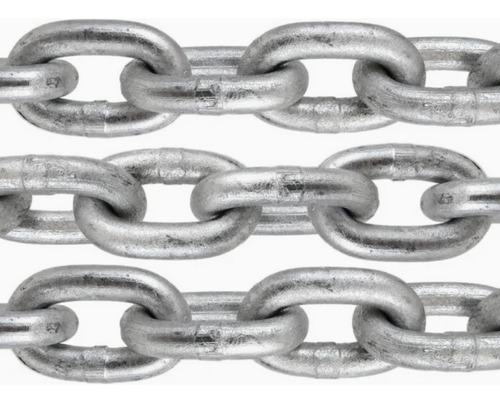 1 Metro De Corrente De Aço Galvanizado Calibrada 12mm
