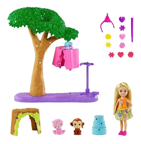 Brinquedo Boneca Barbie Chelsea Festa Na Selva Mattel Gtm84