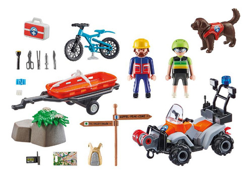 Playmobil rescate Ciclista En La Montaña 58 Piezas