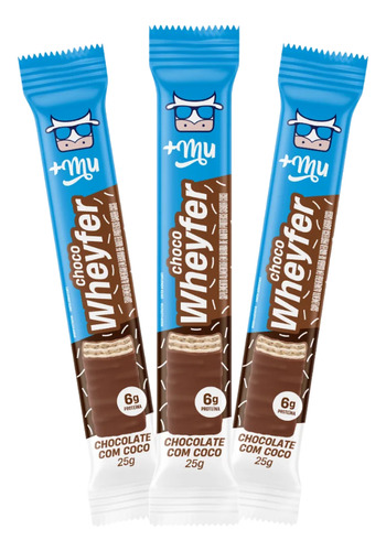 +Mu Choco Wheyfer Sabor Chocolate c/ Coco - 12 unidades