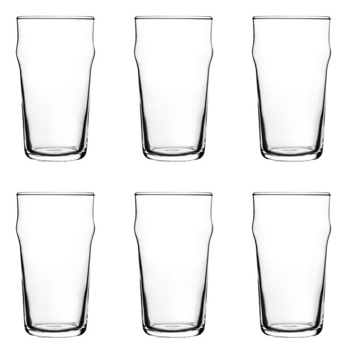 Jogo 6 Copos Para Chopp Cerveja De Vidro - 473ml Cor Transparente