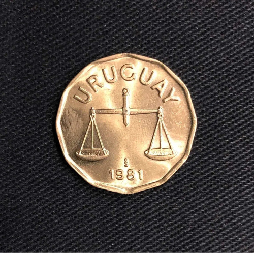 Uruguay 50 Centésimos 1981 Km 68 Moneda Bronce Balanza Kj