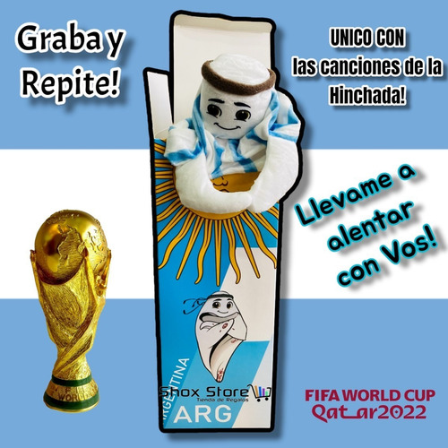 Muñeco Argentina Bailarin Luz Graba Mundial Cactus Original