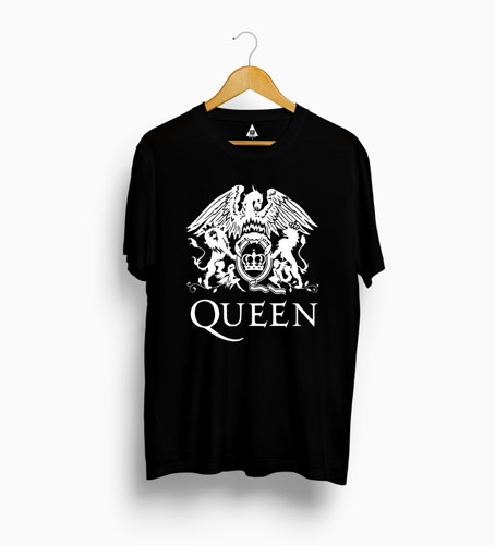 Remeras Negras Estampadas Queen Zeta Pop