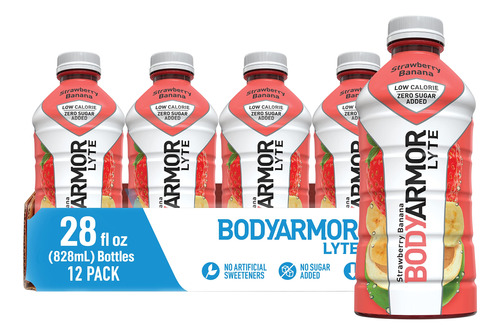 Bodyarmor Lyte - Bebida Deportiva Baja En Caloras, Fresa Y P