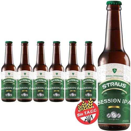 Cerveza Artesanal Sin Tacc De Sorgo Straus Session Ipa X 6