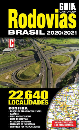 Guia Cartoplam Rodovias Brasil 2020/2021 (português) Espiral