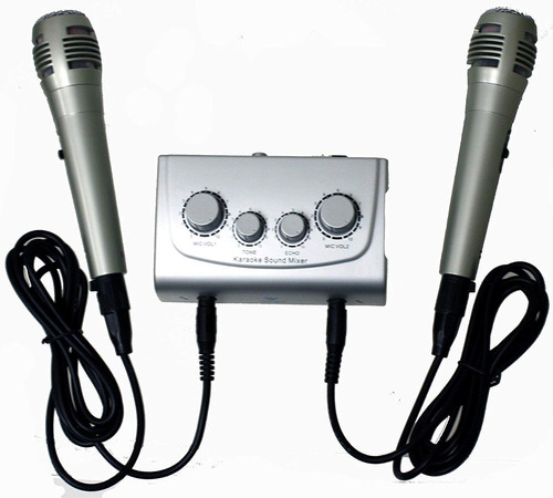 Karaoke Mixer Azusa Mik0115 Con Micrófonos