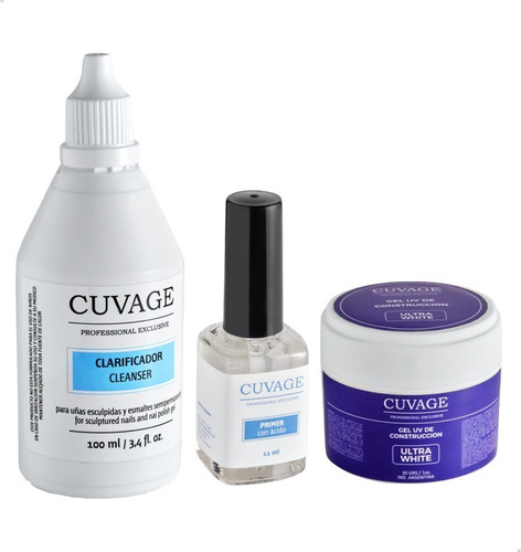 Imagen 1 de 3 de Kit Construcción Uñas Esculpidas Gelificadas Combo Gel Uv C