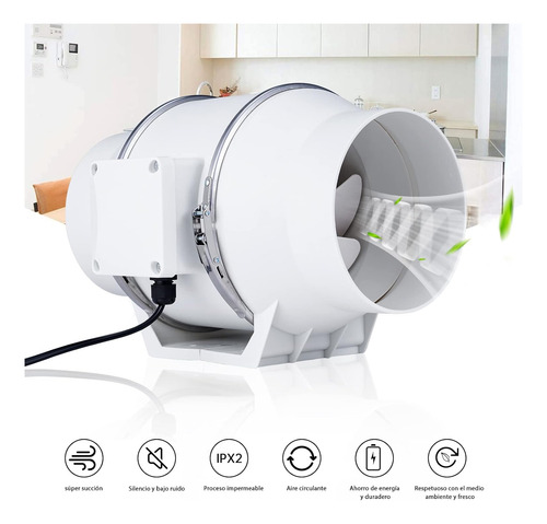 Extractor De Aire Para Cocina Extractor Aire 6 Pulgadas 75w