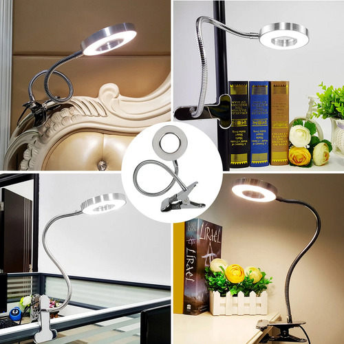 Lámpara De Mesa Led For Dormitorio, Luz De Lectura Flexible