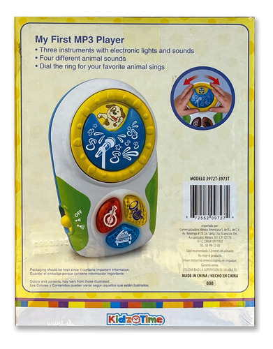 Kidz Time Luz Y Sonido Mi Primer Mp3 - Artículo Para Bebés