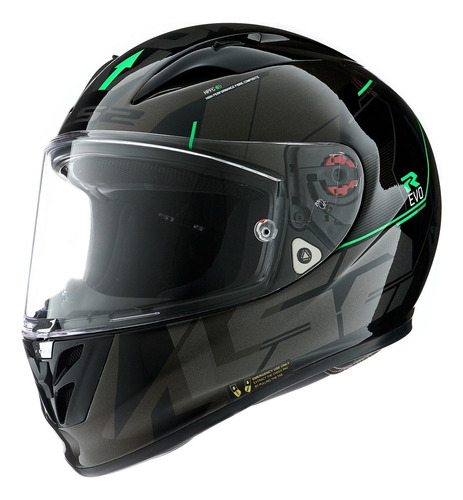 Casco Moto Pista Integral Ls2 323 Evo Techno Visor Simple