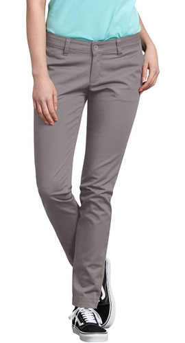 Pantalón Dickies Fp512 Gabardina Stretch Corte Skinny Mujer