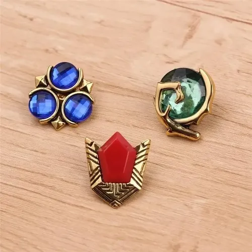 Pack 3 Broches Link|kokiri Esmeralda|rubi Goron|zafiro Zora