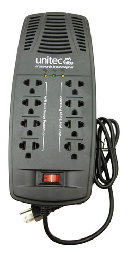 Imagen 3 de 4 de Regulador De Voltaje Automático Unitec 8 Tomas 2000va /1000w