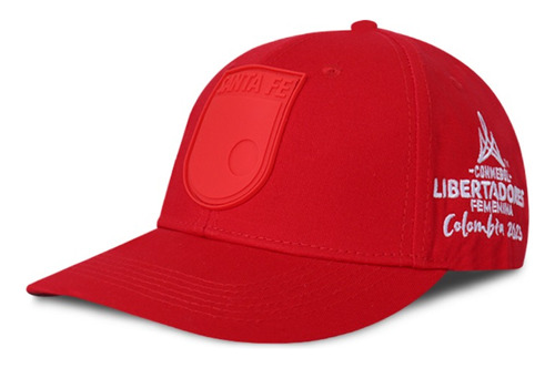 Gorra Ind Santa Fe Oficial Conmebol Libertadores Roja Tono