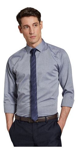 Camisa Devré Vestir Ratier Fit Gris Hombre 44d000239004