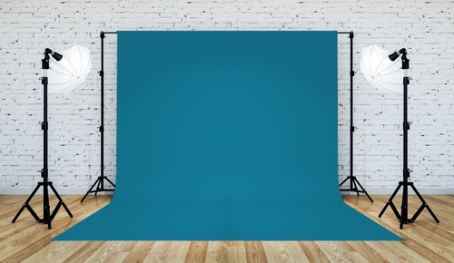 Tecido Fundo Infinito Fotográfico Chroma Key 1,78 X 2,20m Cor Azul-turquesa