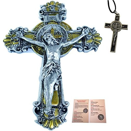 Conjunto De Cruz/crucifijo De San Benito De Wall St. (1...