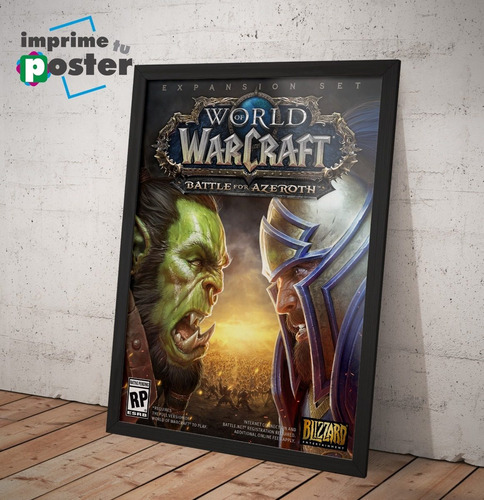 Cuadro World Of Warcraft 33x43cm Marco Negro Imprimetuposter