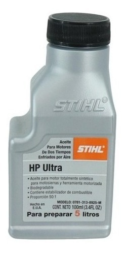 Aceite Stihl Hp Ultra Sintético 2 Tiempos 100ml 