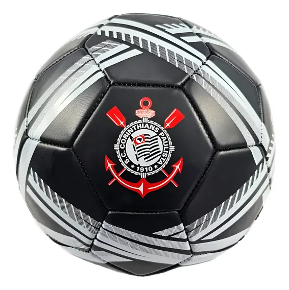 Bola De Futebol Corinthians Estadios Sportcom Nº5 Preto 5