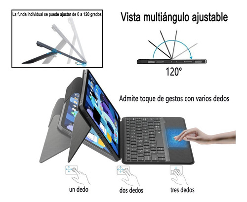 Imagen 4 de 8 de Teclado Combo Touch Magic Folio Para iPad Pro 11 Air 10.9