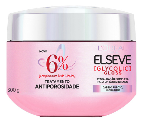 Creme Tratamento Antiporosidade Elseve Glycolic Gloss 300ml