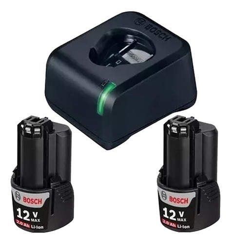 Batería Bosch 12v 2.0 Amperes 2 Piezas Y Cargador Originales