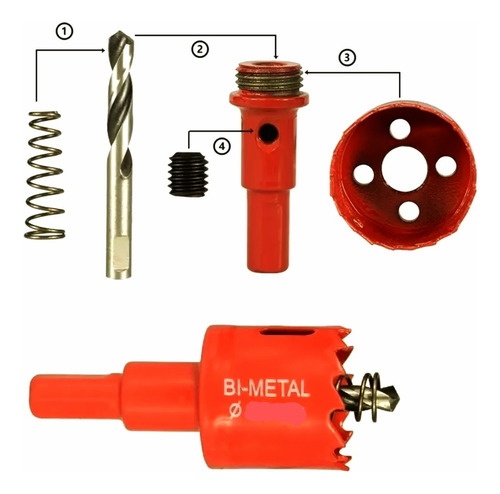 Broca Sierras Para Agujeros Madera Set 15pzas De 14 A 70mm