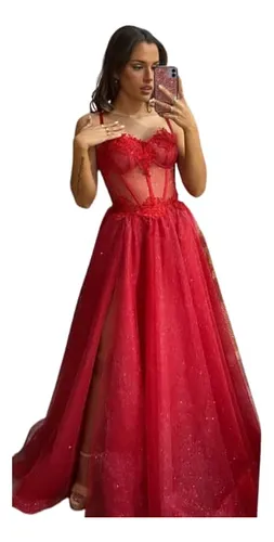Vestido De 15 Anos Rojo Cereza MercadoLibre