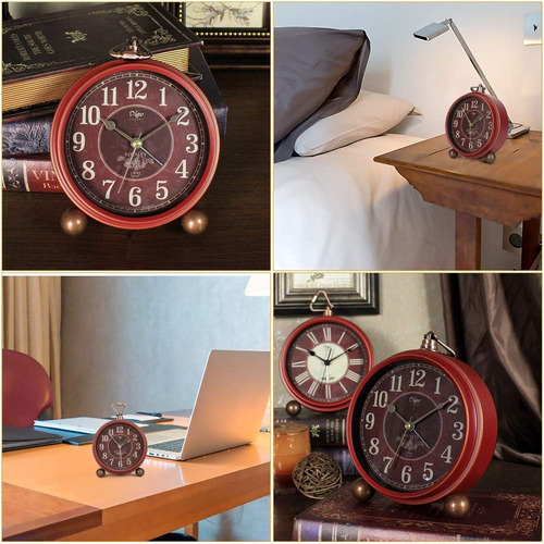 Reloj Retro Numero Uno, Silencioso, Alarma, Movimiento De...